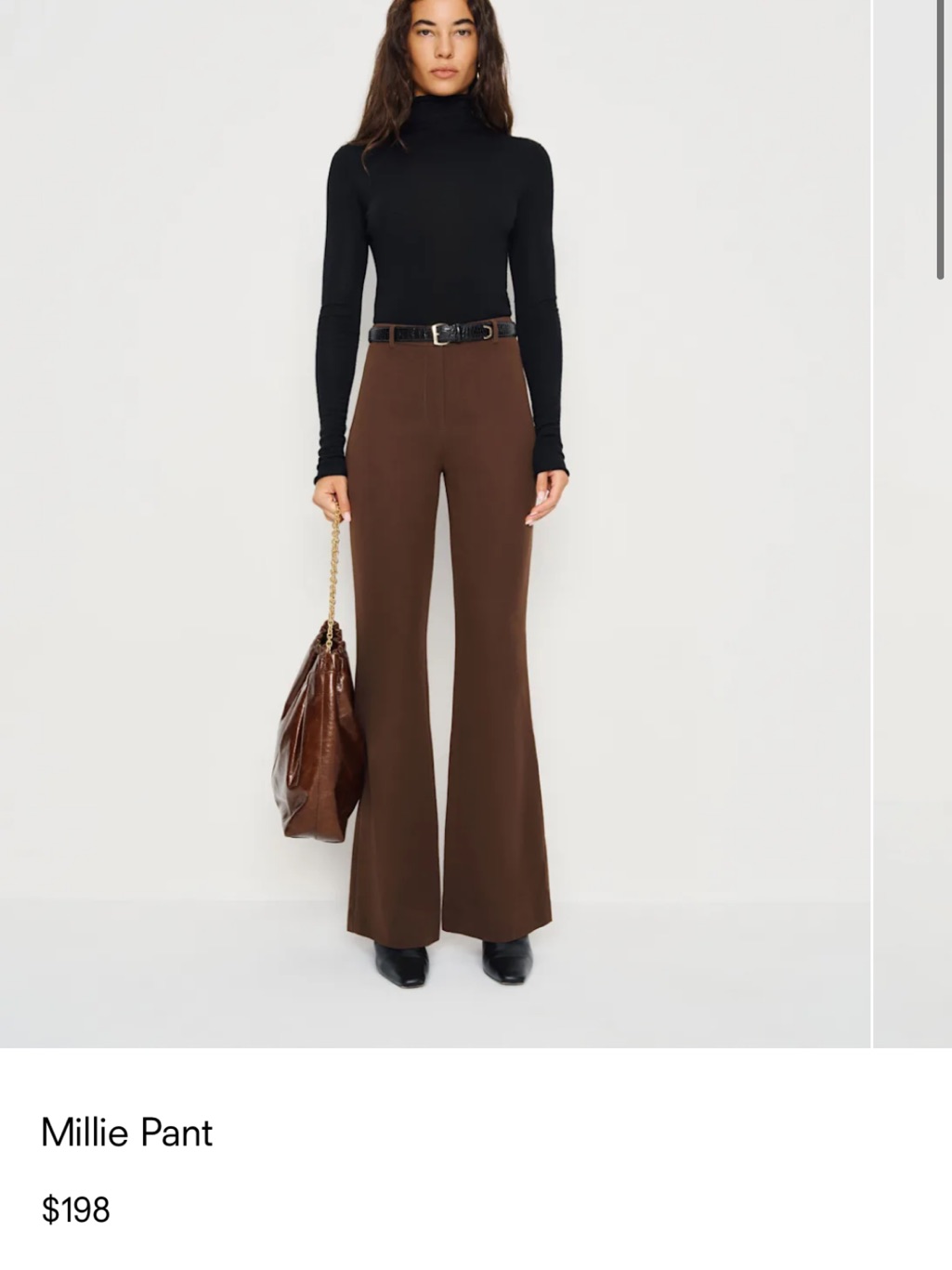 Reformation Millie Pant Size 8 Cafe